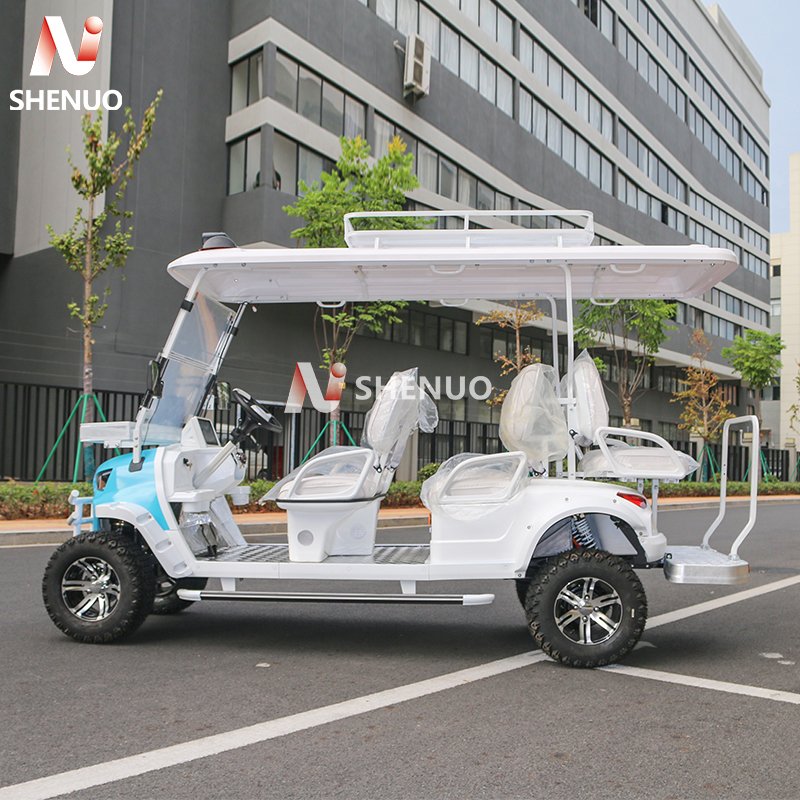 USA Electric Vehicle Club Car 4+2 Seater 4 Wheel Golf Hunting Car Electric Golf Buggy Carts