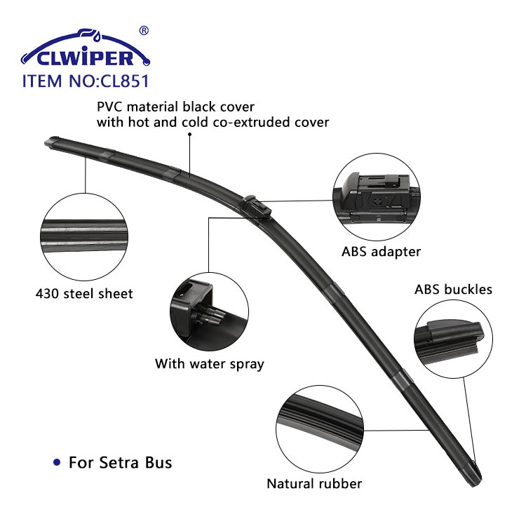 CLWIPER Original Bus Wiper Natural Rubber Exclusive Wiper Blade for Setra Bus