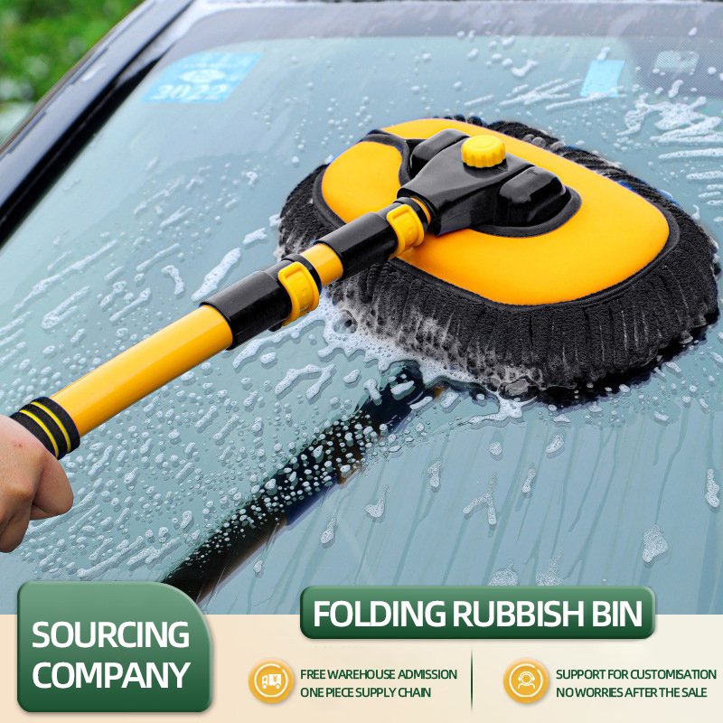 Telescopic Adjustable Chenille Car Wash Brushes Long Handle Microfiber Car Wash Mop Brush