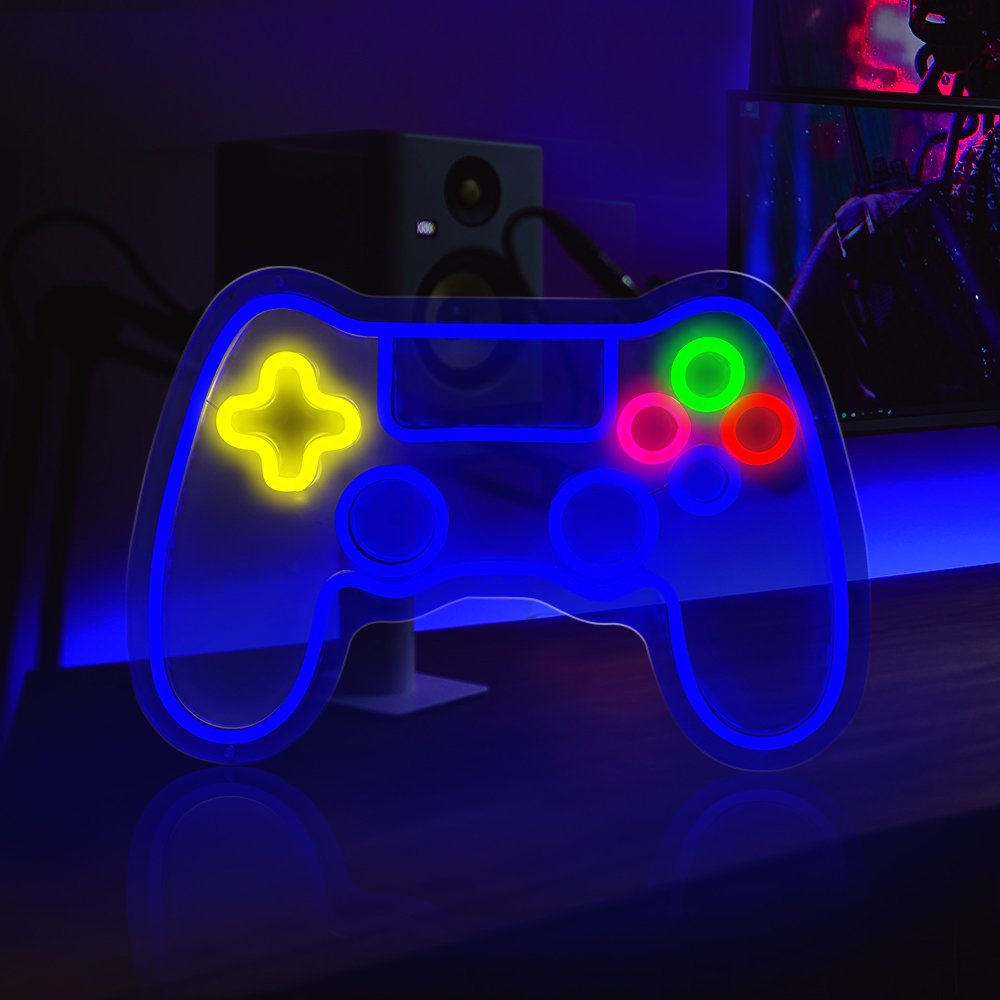 Hot Sale Gamepad LED Neon Light Acrylic Electronic Sign Decoration Night Light Personalized for Game Room Gamer Gift