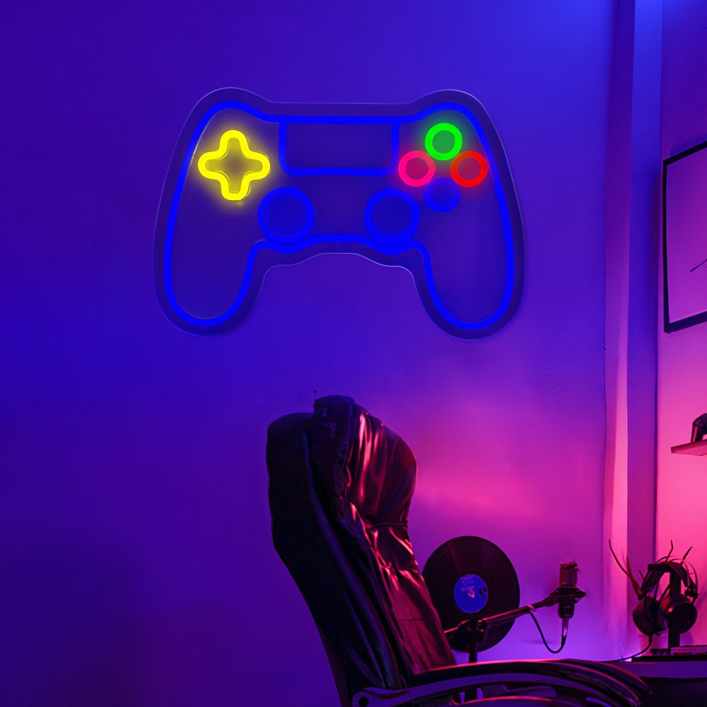 Hot Sale Gamepad LED Neon Light Acrylic Electronic Sign Decoration Night Light Personalized for Game Room Gamer Gift