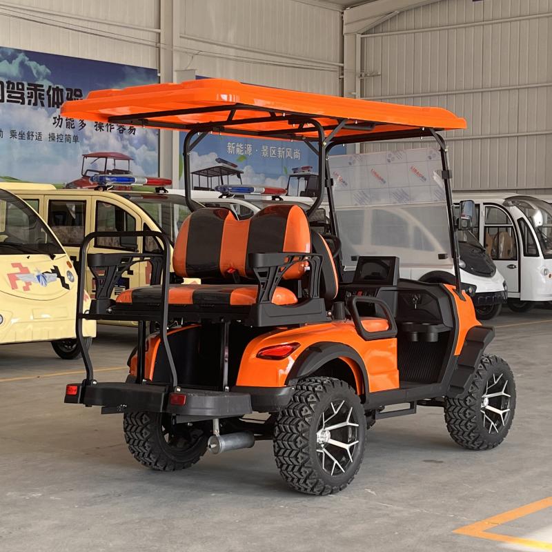2024 Electric New Car Golf Cart 72v Mini Golf Car 4 Wheels 4 Passenger Sightseeing Car