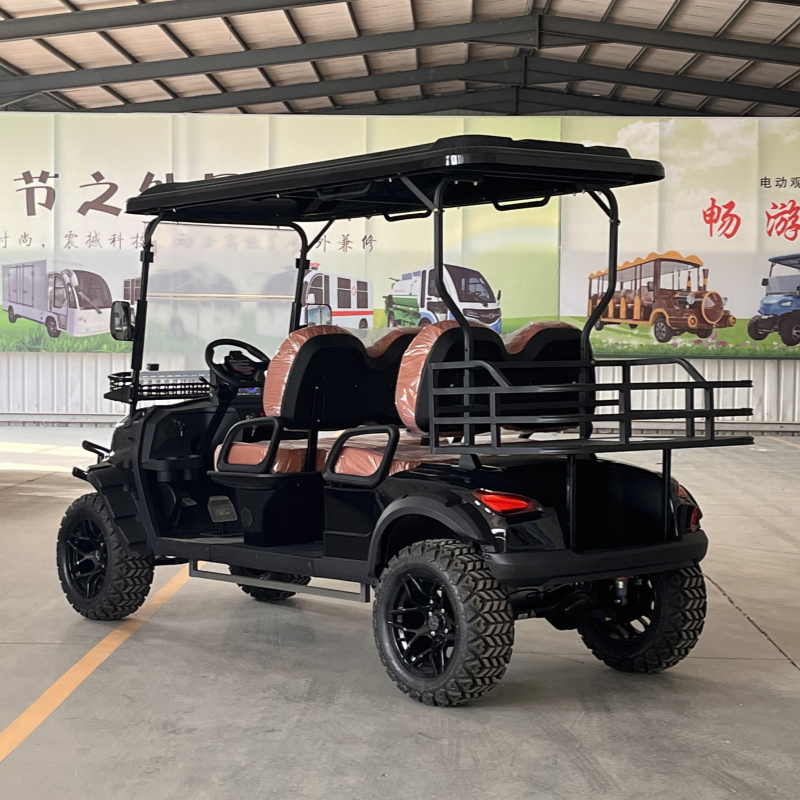 2024 Electric New Car Golf Cart 72v Mini Golf Car 4 Wheels 4 Passenger Sightseeing Car
