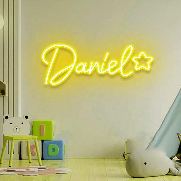 Custom Baby Name Neon Sign Name Led Light Sign for Bedroom Decoration Christmas Gifts Baby Kids Children 15 Wall Mounted 110