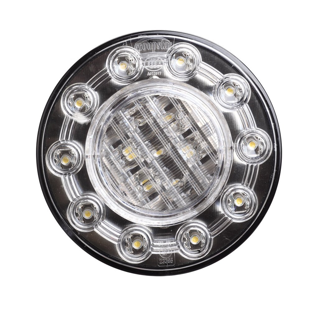 100% Waterproof 4" E4 LED Bus Trailer Truck Round Stop Tail Light Rear Combination Lamp