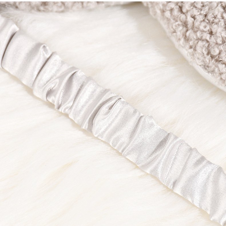 New Fashion Cute Plush Eye Mask Breathable and Light Shielding Teddy Fleece Eye Mask for Sleep
