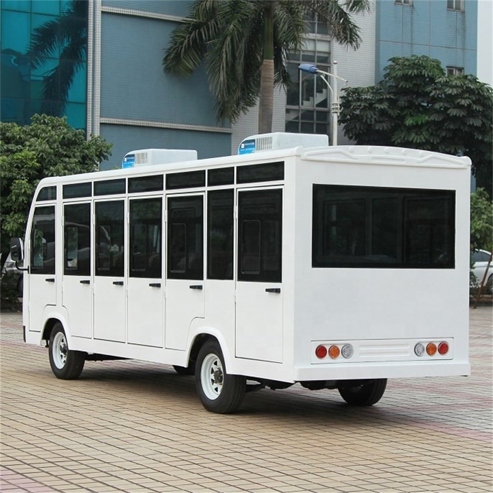 Factory Price 4 Wheels Tourist Car 28Km/H Speed 96V 15Kw 23Seats Electric Tourist Vehicle Shuttle Bus for Sale