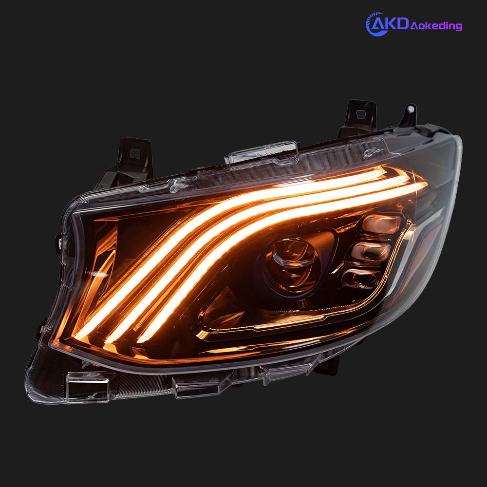 Car Lights for Benz Sprinter Headlight Projector Lens W907 Dynamic Signal Head Lamp LED Headlights Drl Automotive Accessories