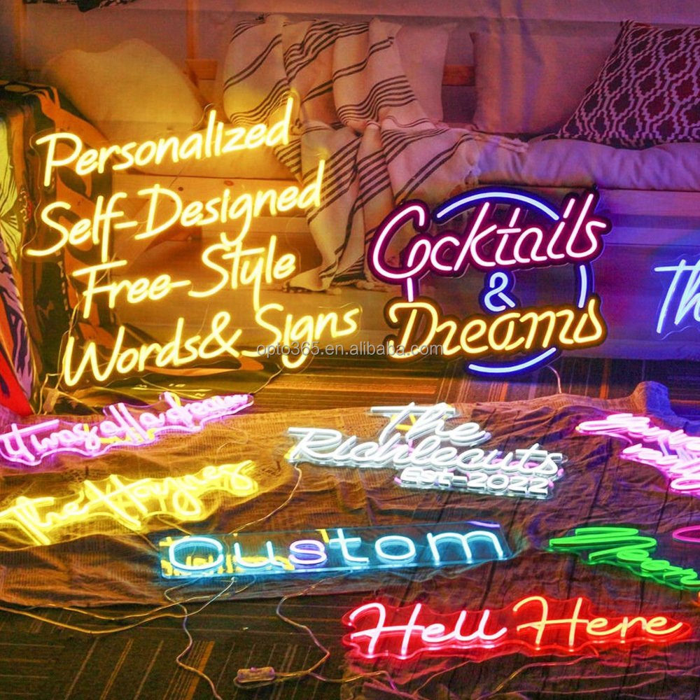 Personalized No MOQ Neon Sign LED Acrylic Free Design Wholesales Wedding Home Business Events Decor Customized Neon Sign