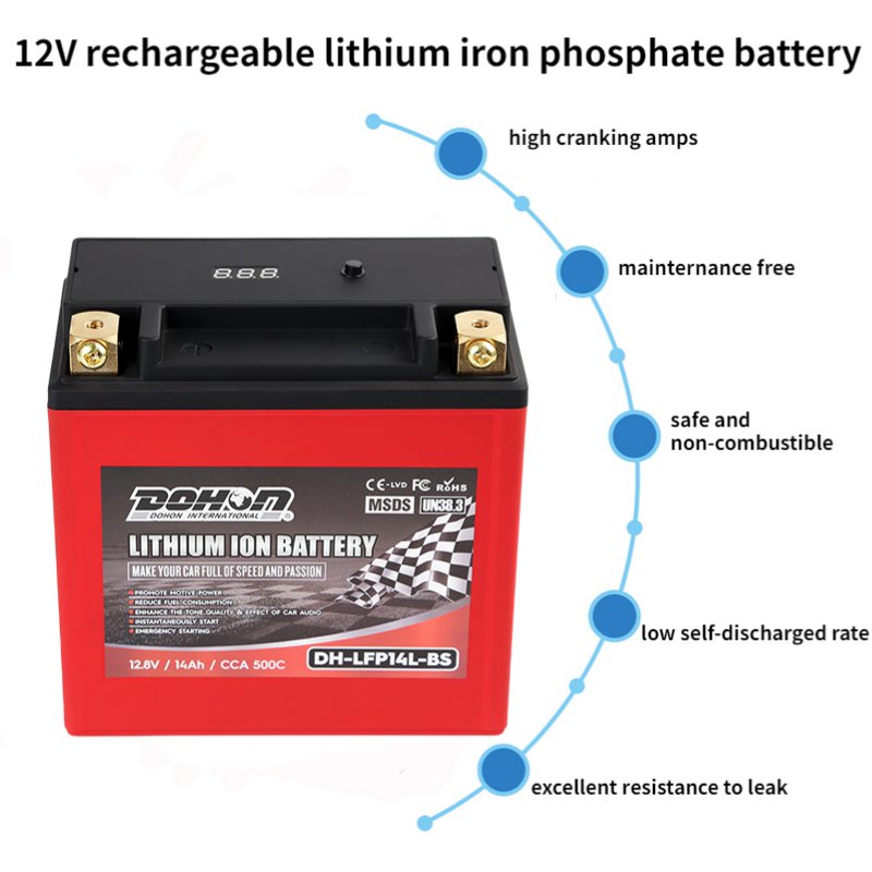 Lifepo4 Solar Battery 12v50ah Lithium Car Truck Bus Boat Starter Battery Cca1500a Lifepo4 Battery Maintenance Free