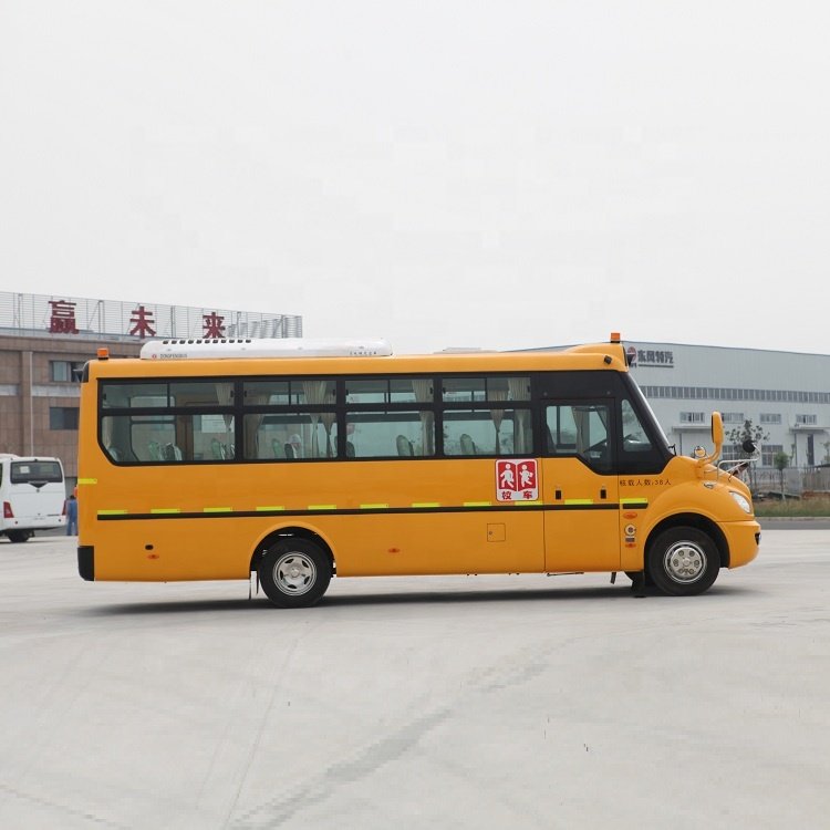 Dongfeng EQ6661ST6D 24-36 3+2 Seat 6.6m Yuchai Euro 3 Diesel Front Engine School Bus with A/C Maxspeed 80km/h on Sale