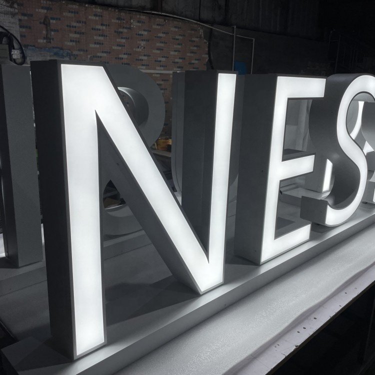 Lighting Building Sign Outdoor 3D Letter Sign Frontlit Channel Letters Shop Front Commercial Signage