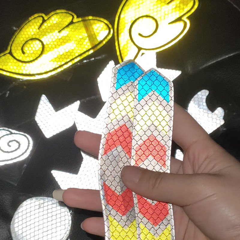 Customized High Light Reflective Helmet Stickers Motorcycle Rim Wheel Reflector Sticker for Safety