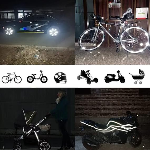 Customized High Light Reflective Helmet Stickers Motorcycle Rim Wheel Reflector Sticker for Safety