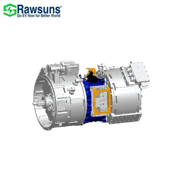 114Kw 3500Nm ISG +TM Hybrid Powertrain With Gearbox Ev Car Conversion Kit Electric Engine for Bus Truck