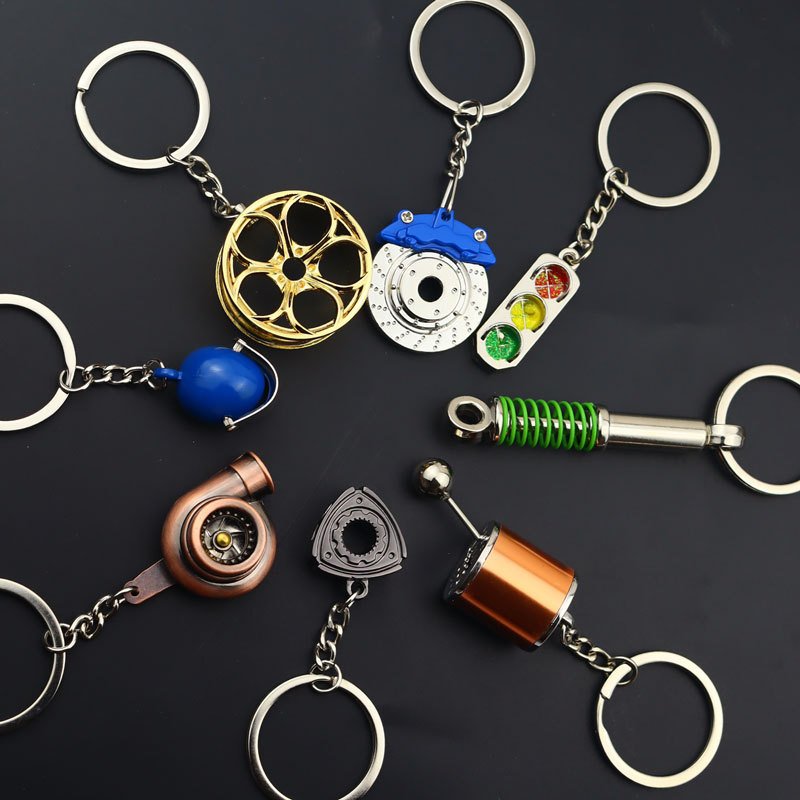 3D Metal Keychain Traffic Signal Traffic Light Bus Turbo Helmet Keychain for Bag Car Accessory