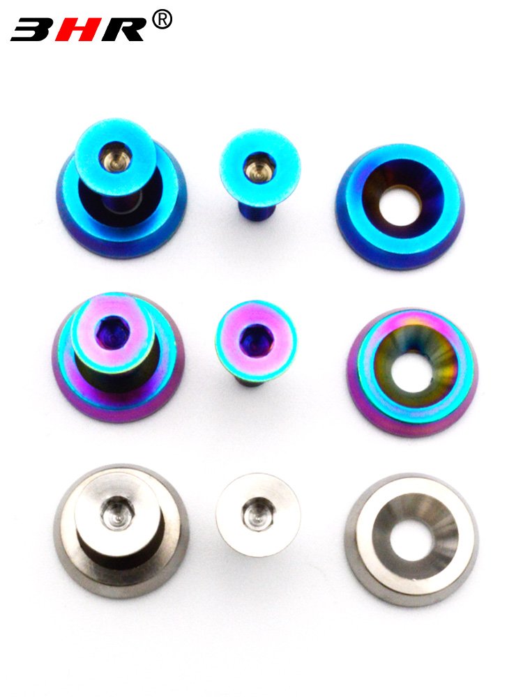3HR Gr.5 Titanium Alloy Ti-6Al-4V Colorful Bolt with Washers for Auto Engine
