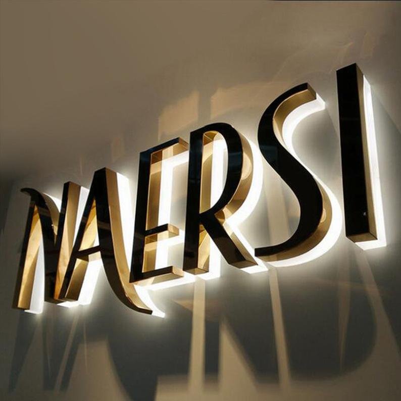 Channel Letters Custom Commercial Metal LED Sign Stainless Steel Adverti Sign LED Metal Luminous Letters