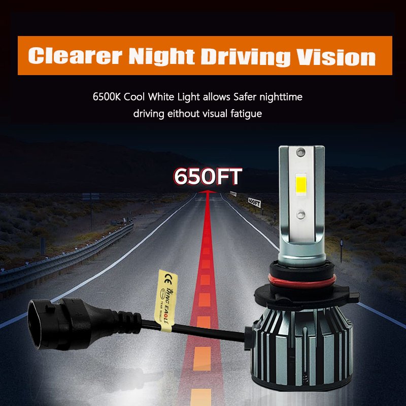 KingEagle M3-9005 CSP LED Headlight Factory Wholesale High Quality H1 H3 H7 H4 9005 HB3 9006 HB4 H8 H11 COB Led Headlight