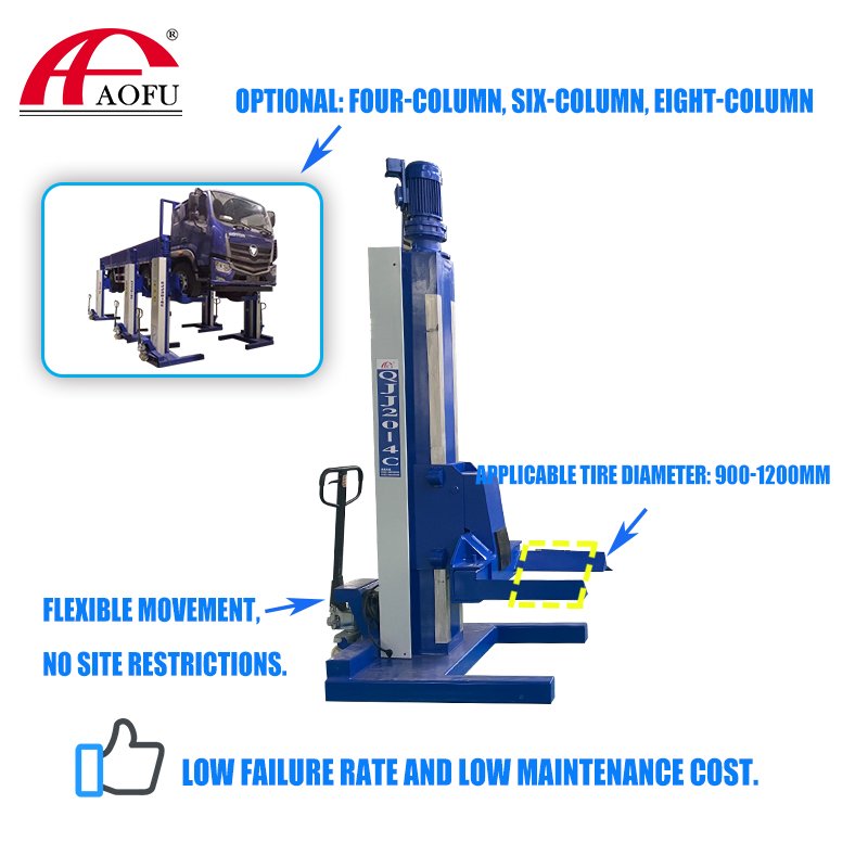 Electric Six-Post Hydraulic Car & Bus Lift Mobile Truck Lift with 20/30/45 Tons Capacity Steel Material Mechanical Screw Drive