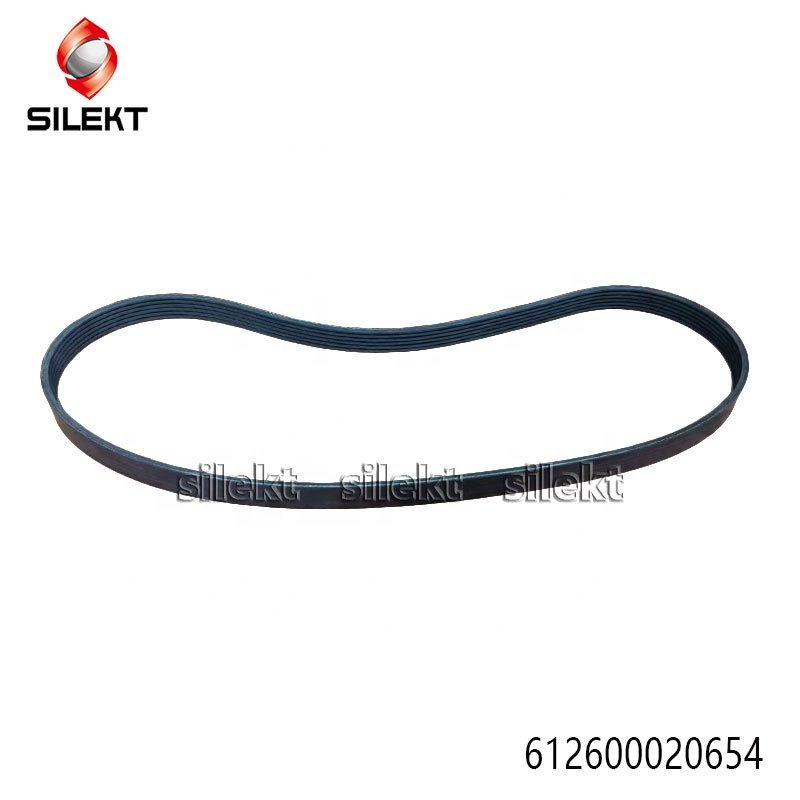 DRIVE BELT 612600020654 6PK1255 Weichai Power WP10 WD615 WD10 Series Truck Engine Accessories V-ribbed Belt