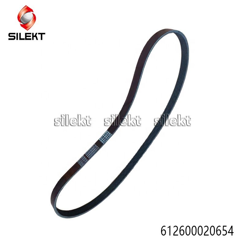 DRIVE BELT 612600020654 6PK1255 Weichai Power WP10 WD615 WD10 Series Truck Engine Accessories V-ribbed Belt