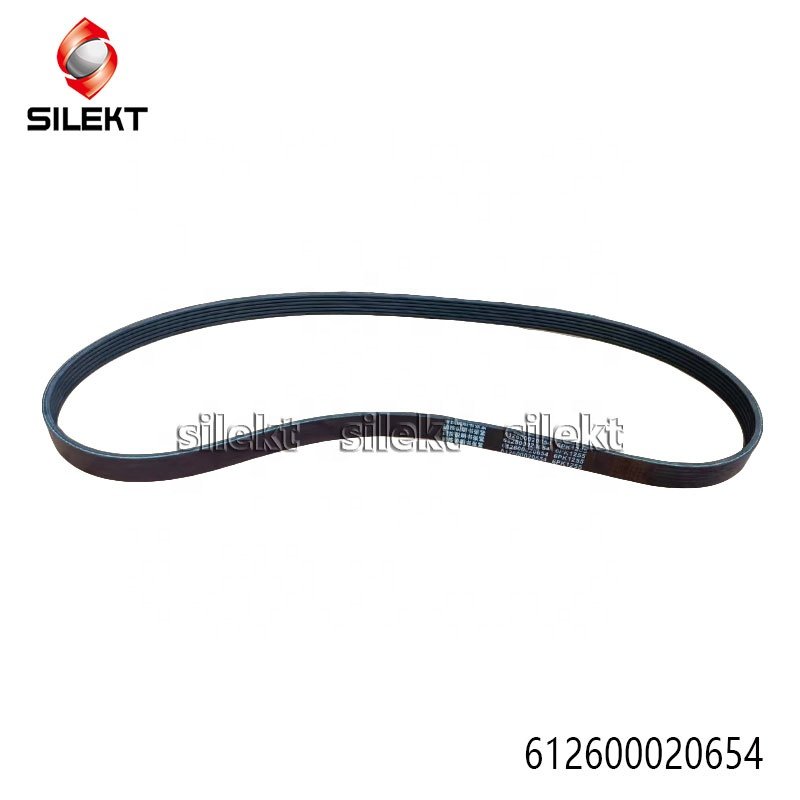 DRIVE BELT 612600020654 6PK1255 Weichai Power WP10 WD615 WD10 Series Truck Engine Accessories V-ribbed Belt
