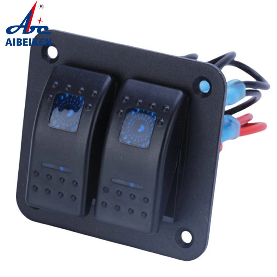 Waterproof 2 Port LED LAMP 2.1A 1.0A Dual Usb Charger Marine Dual Accessory Power Socket for Car Boat Marine Mobile 12V 24V