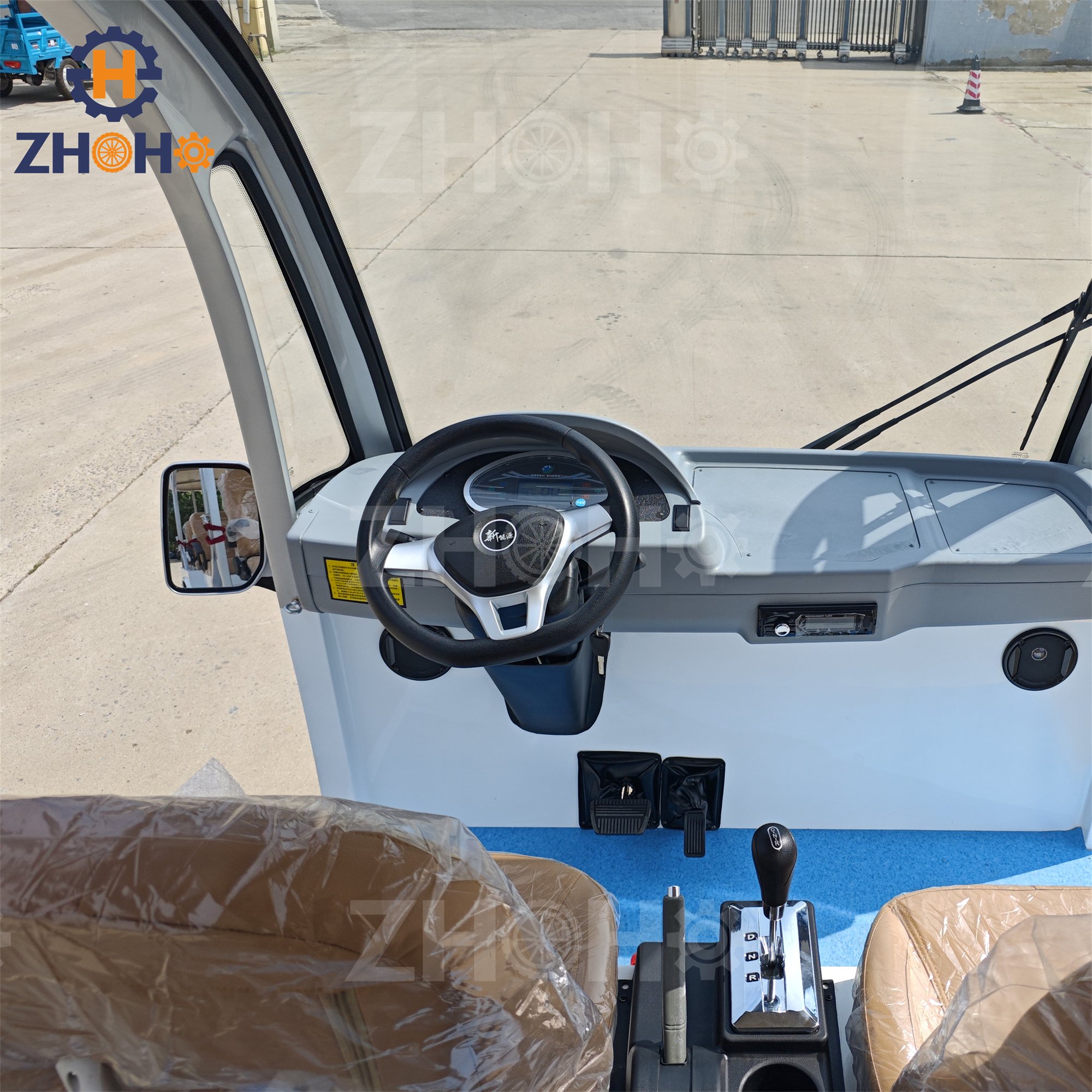 Factory Low Price City Electric Battery Operated Open Mini Tourist Shuttle Bus for Sightseeing Amusement Park