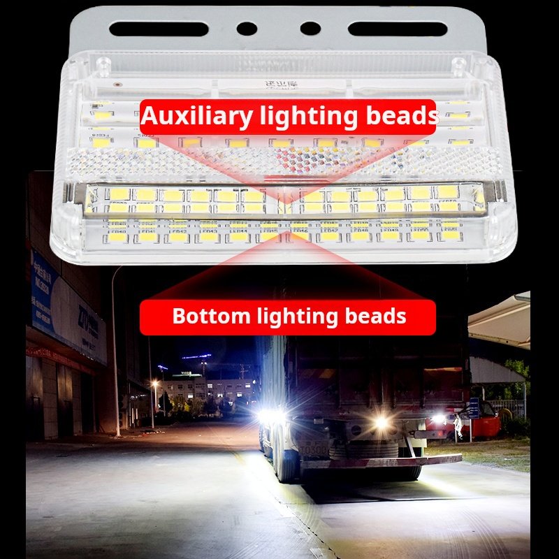 Large Truck Led Side Lamp 24v New Super Bright Double Row Waterproof Strong Light Reversing Lamp Sidelight Width Lamp