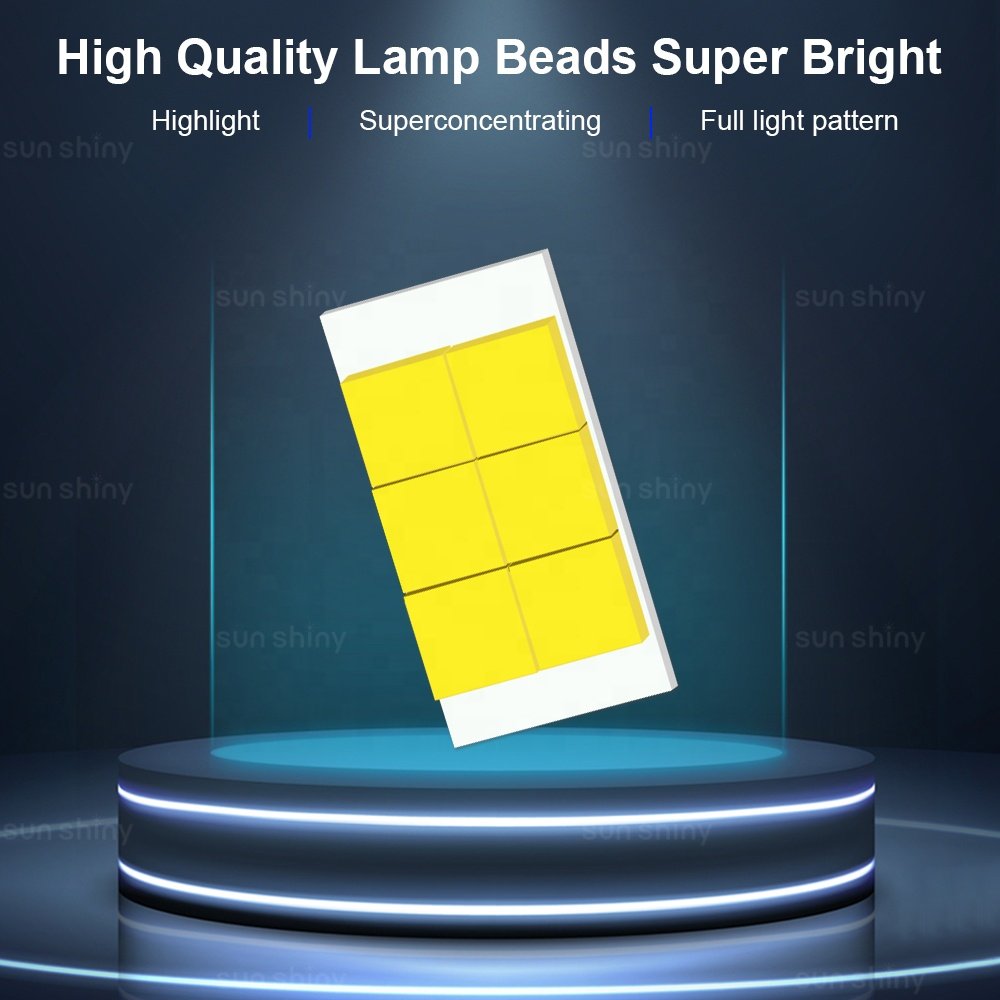 Sunshiny LED Projector H4 Mini Lens Y4 LED Headlight Bulbs 80w 8000LM LED Projector Headlight Mini Bi Led Lens