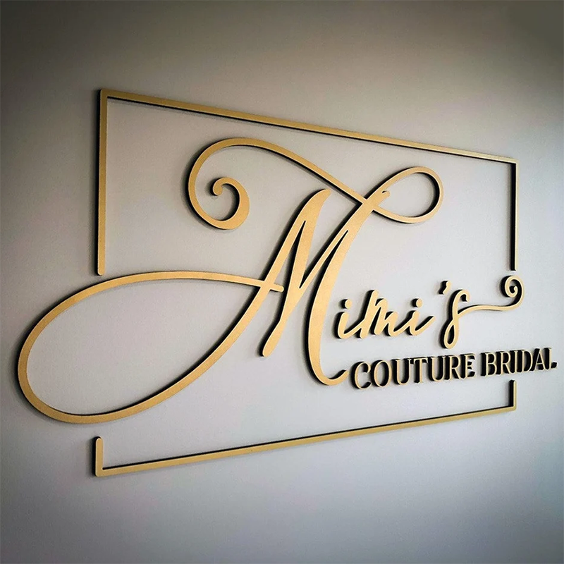 Personalized Acrylic Cut Name Sign Wedding Birthday Party Decoration Mirror Gold Custom Name Wall,Script Address Sign Metal