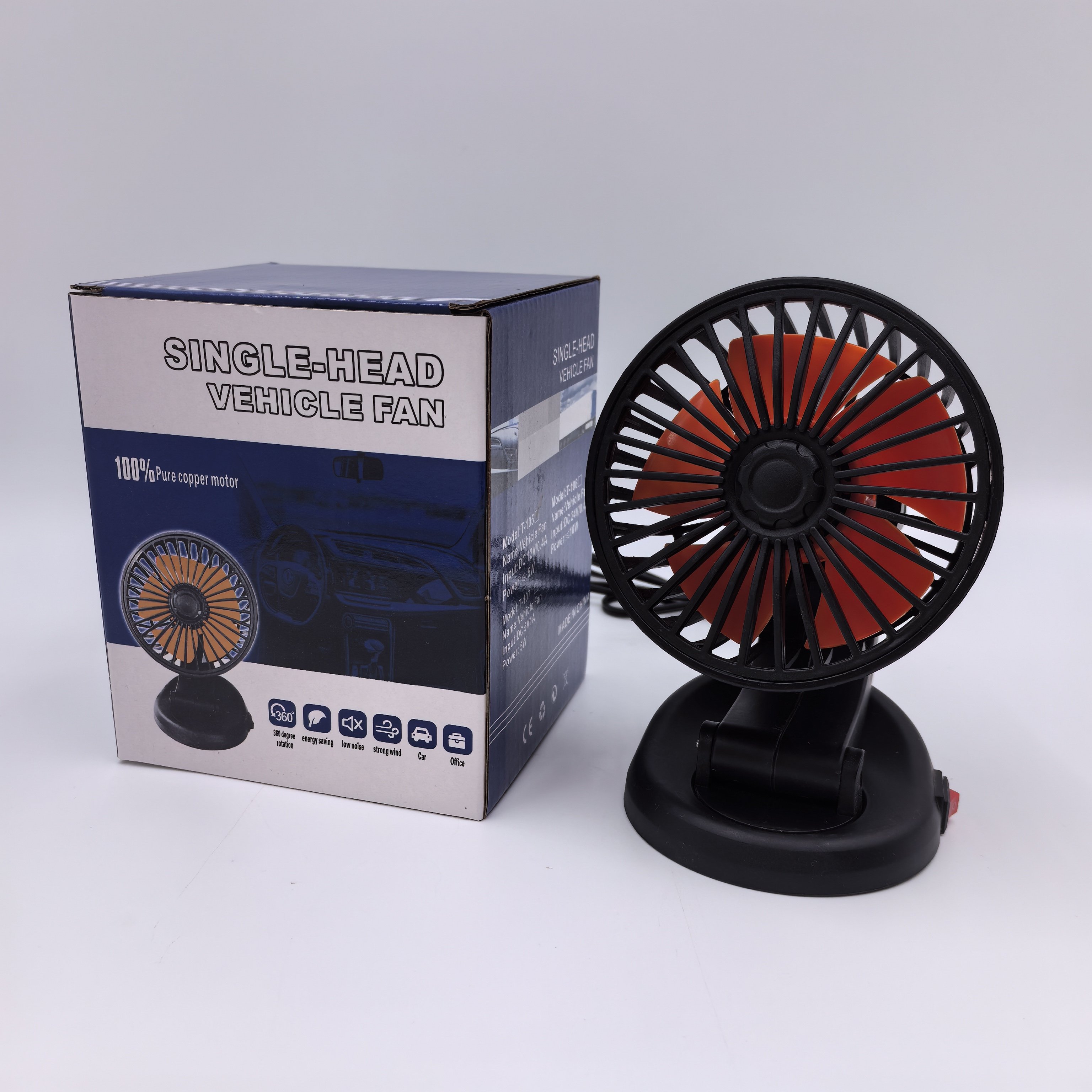 F306-2 Custom 360 12v Fan for Caravan Truck Marine Boat 24v Car Vehicle Air Cooling Cabin Fans Truck Parts and Accessories