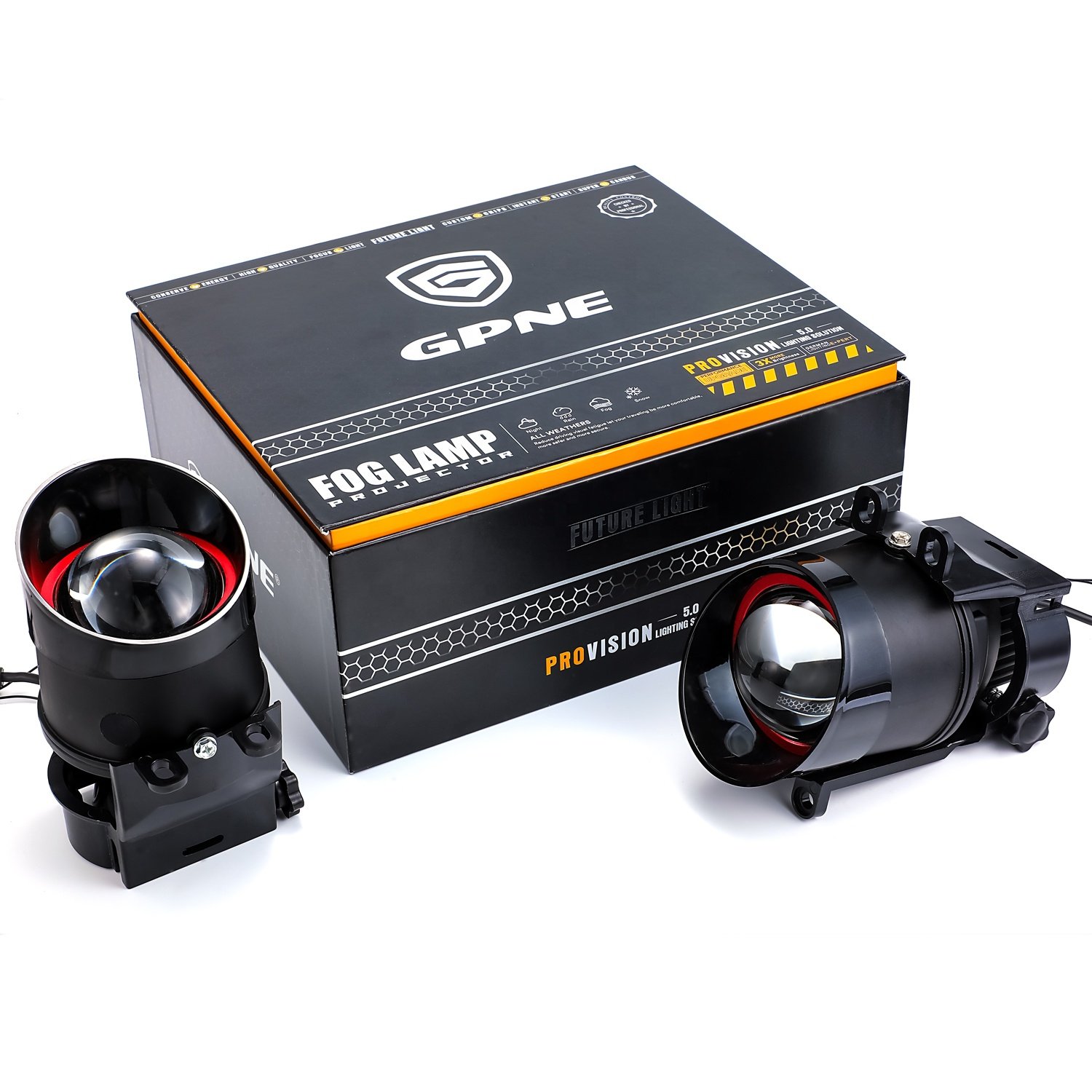 Universal Type 3inch Bi Led Projector Lens Lamps Fog Headlights LED Hi Lo Beam Car Fog Lights Projector Lens