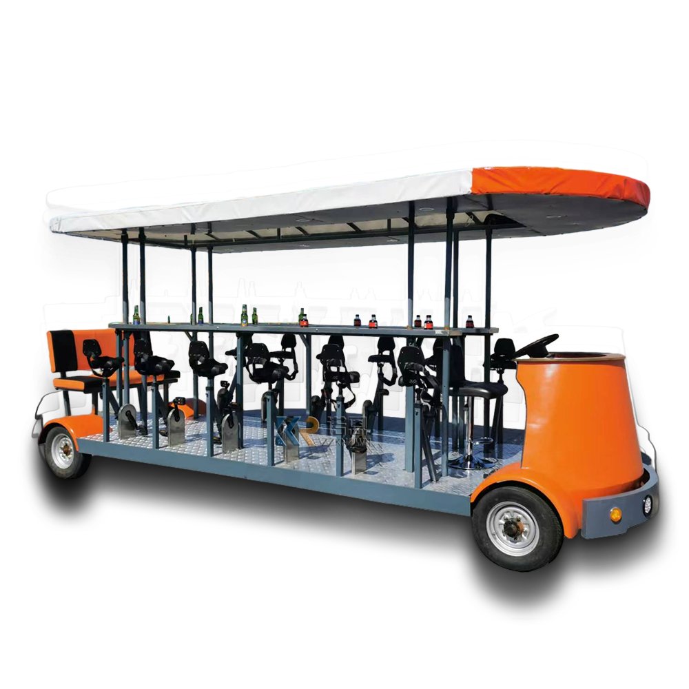 Electric Party Bike Pub Bike Pedal Pub Cycle Leisure Sightseeing City Bus Beer Bike for Sale