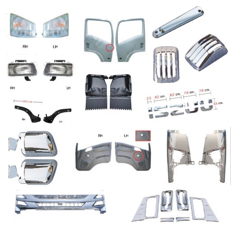 Good Quality Japanese Truck Accessories Split Type Chrome Outside Door Handle Cover for ISUZU 700P