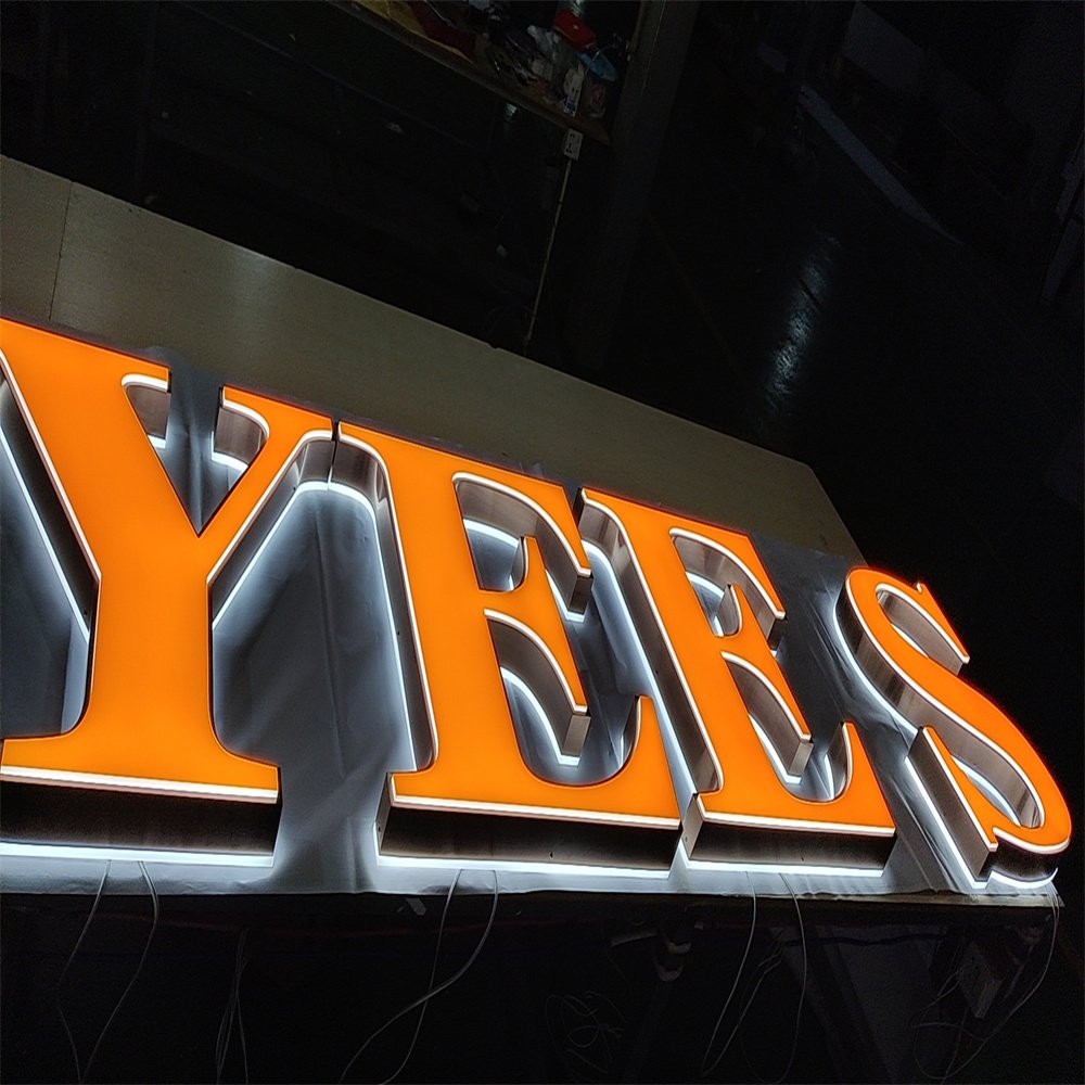 Indoor Office Wall Letrer Business Signs Backlit Metal Logo Signage Lighted Outdoor Commerical 3d Lighting Letters Led Sign