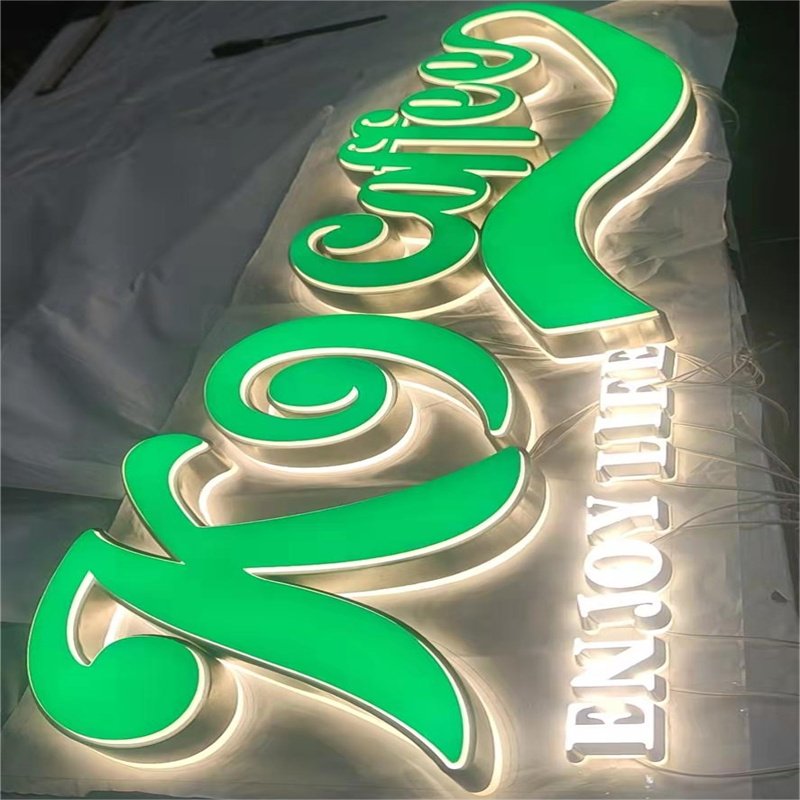 Indoor Office Wall Letrer Business Signs Backlit Metal Logo Signage Lighted Outdoor Commerical 3d Lighting Letters Led Sign