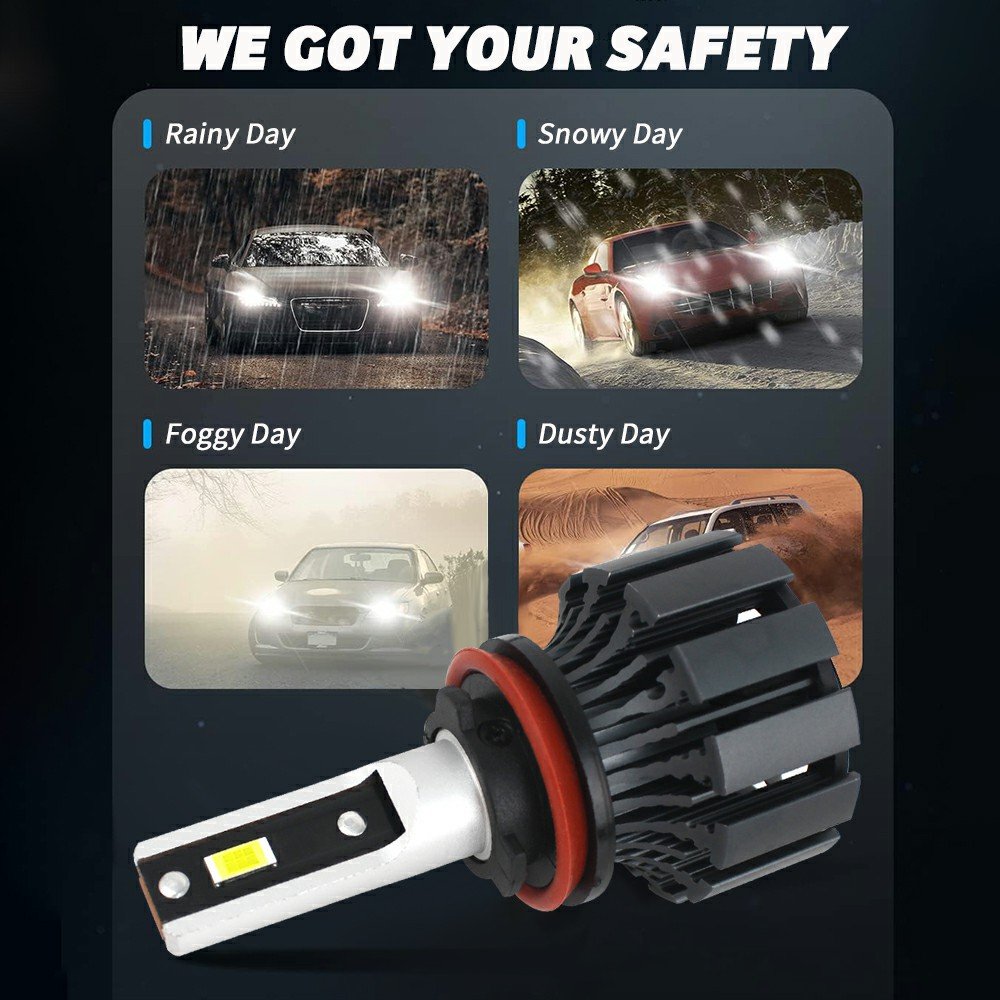 Valesun Light Raych T3S Led Headlight High Power Auto Car Lamp Bulb Kit H4 Onversion Kit 6000K Led Lamp for Car