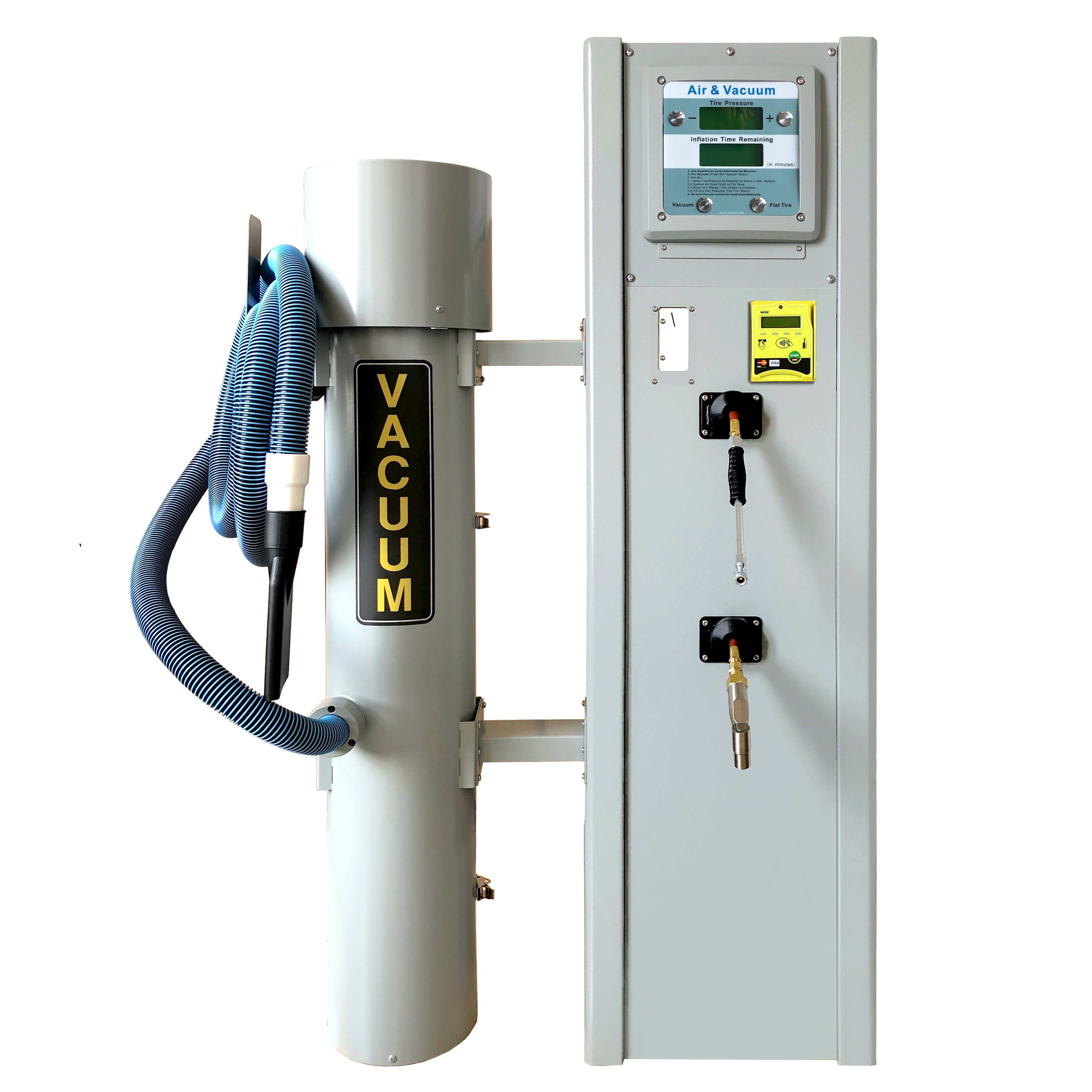 G5 Outdoor Card Coin Operated Air Compressor Tyre Inflator & Car Vacuum Cleaner Automatic Digital Tire Inflators and Water Tap