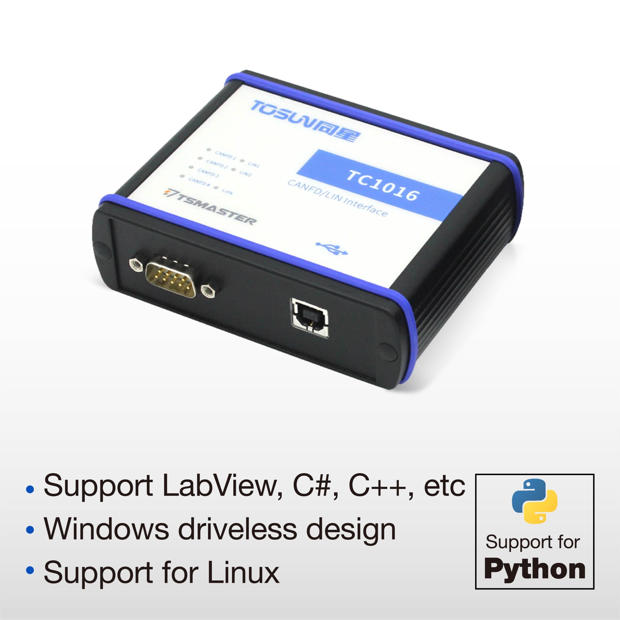 Bus Interface TC1016 Multi-channel CAN (FD) and LIN Network Interfaces Bus Connections Bus to USB Adapter