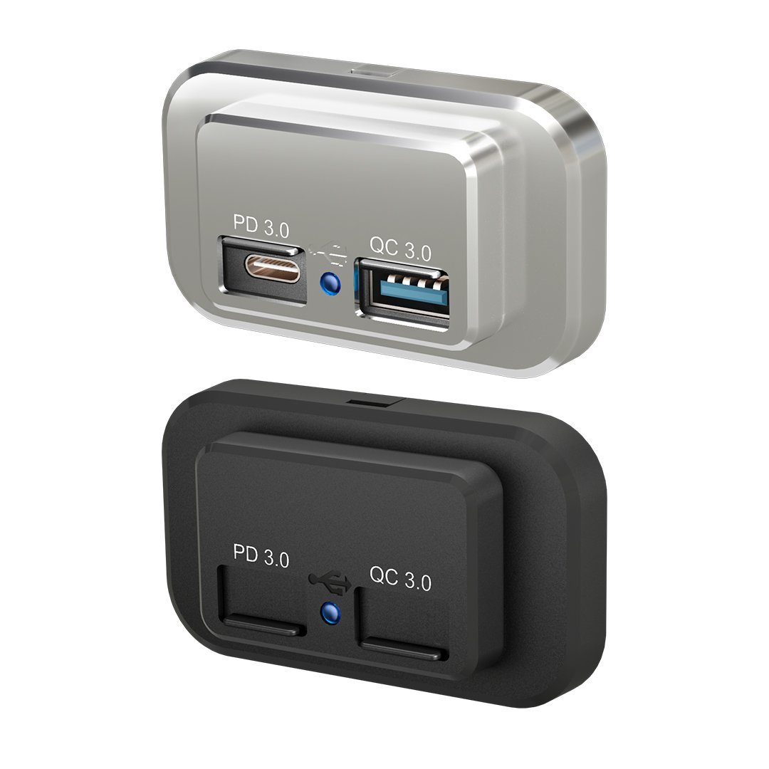 Factory Wholesale Train Tram Bus Seat Fast Charging Usb C Socket Type C Socket Qc3.0 12V 24V Pd Usb Chargers for Bus Rv Boat