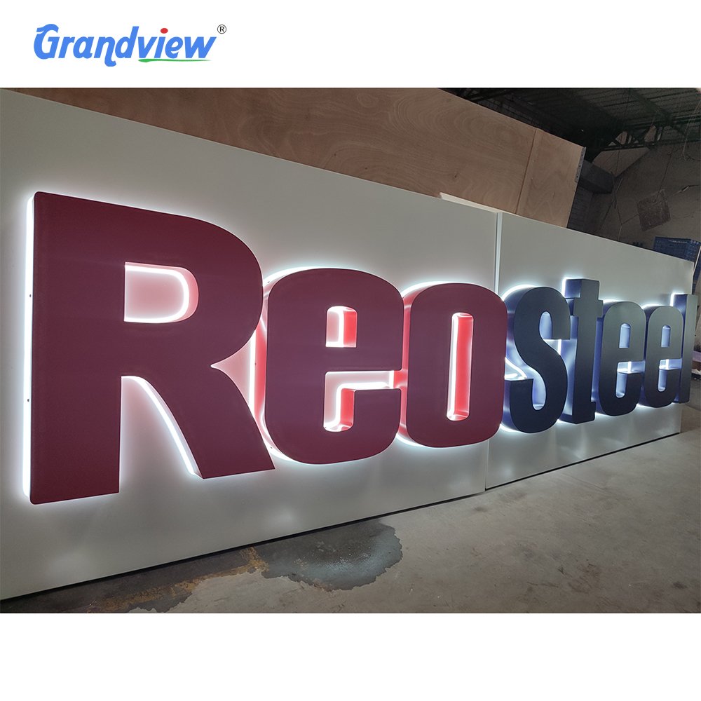 Acrylic Wall Sign 3d Metal Led Backlit Letter Business Store Sign