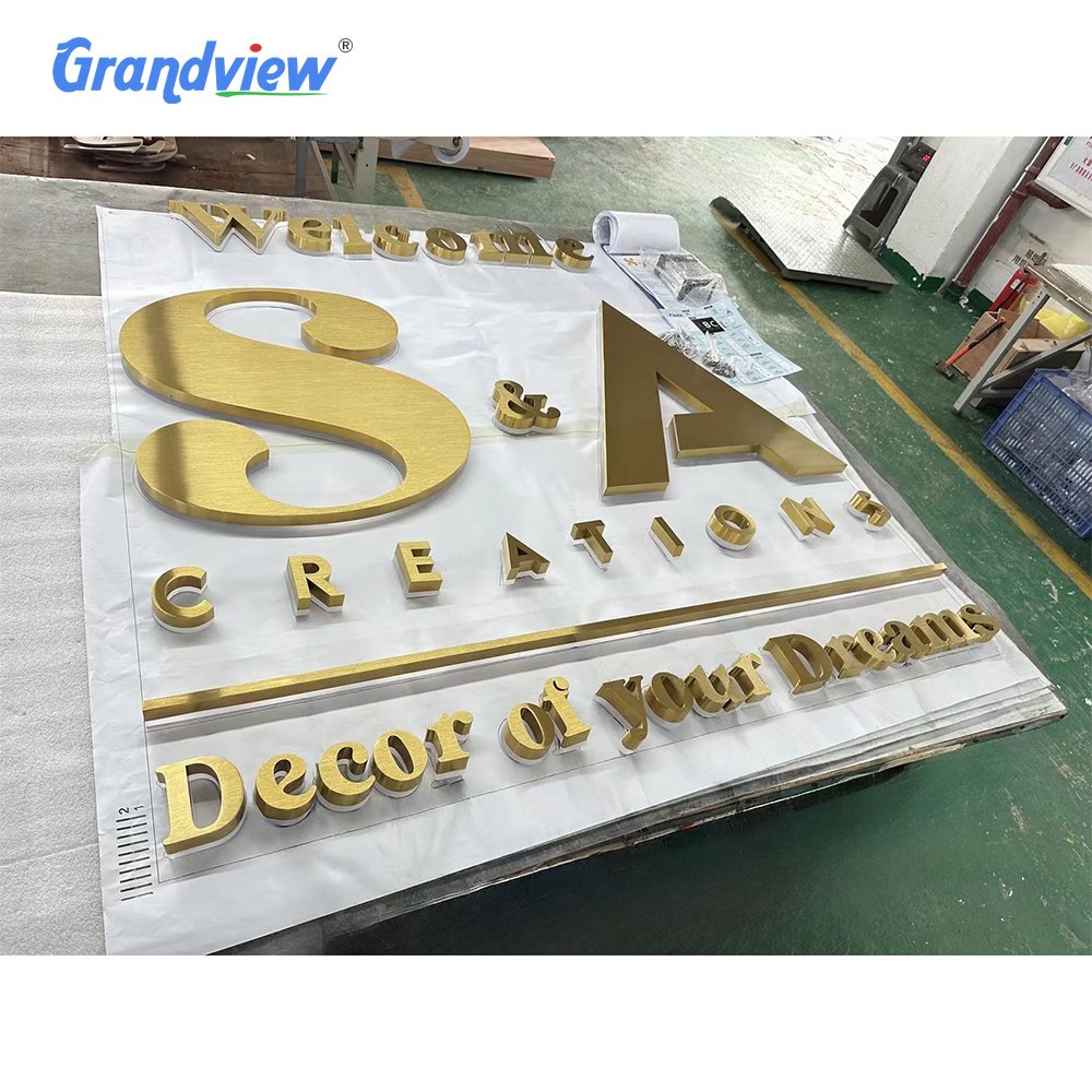 Acrylic Wall Sign 3d Metal Led Backlit Letter Business Store Sign