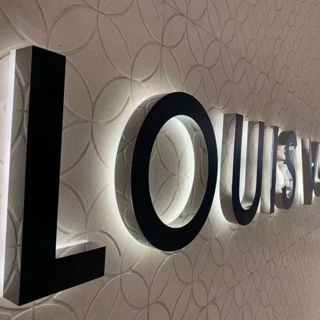 Backlit Lettering Customizable Backlit Letter Light Logo Commercial Building Logo Outdoor Waterproof LED Letter Sign
