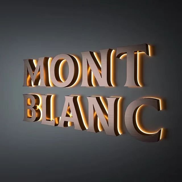 Backlit Lettering Customizable Backlit Letter Light Logo Commercial Building Logo Outdoor Waterproof LED Letter Sign