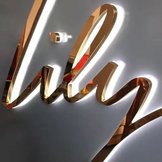 Backlit Lettering Customizable Backlit Letter Light Logo Commercial Building Logo Outdoor Waterproof LED Letter Sign