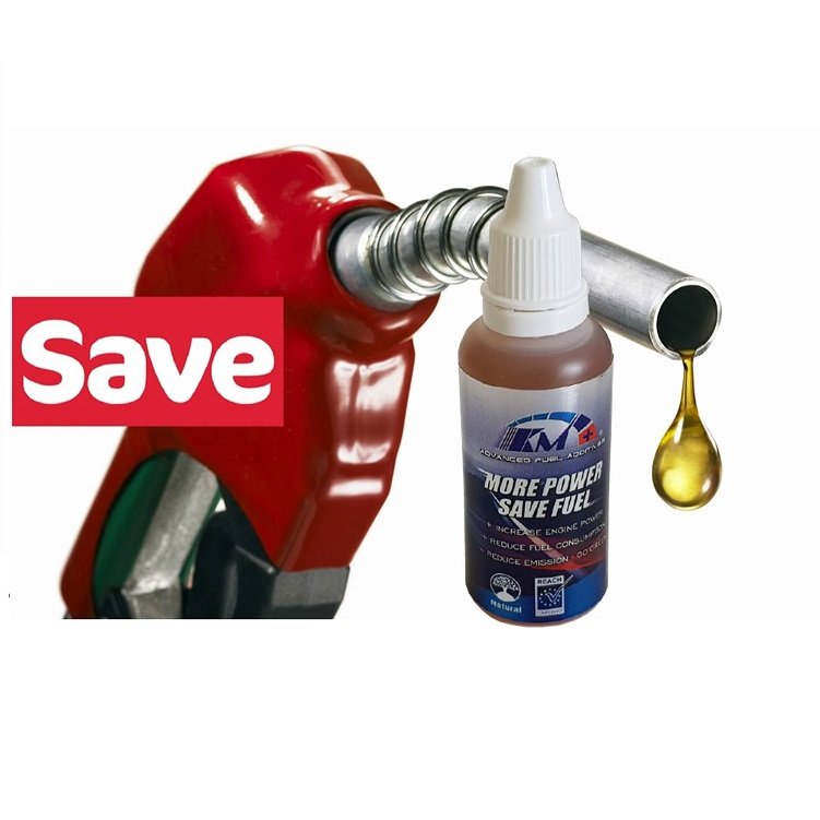 Fuel Saver for Car. KM+ Advanced Fuel Additives to Reduce Fuel Consumption in Cars. for Both Petrol and Diesel Combustion Engine
