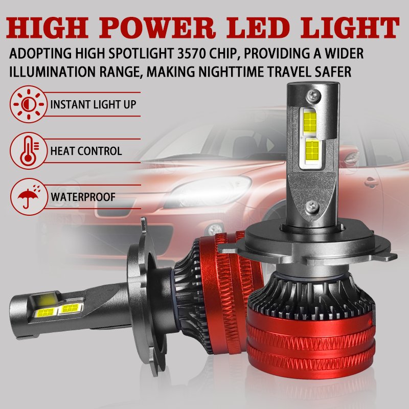 Carolyn Factory M8 Pro led headlight 120W 6000k 12v 24v Truck Automotive CSP Canbus Car Led Headlight Bulb H4 LED Light H11