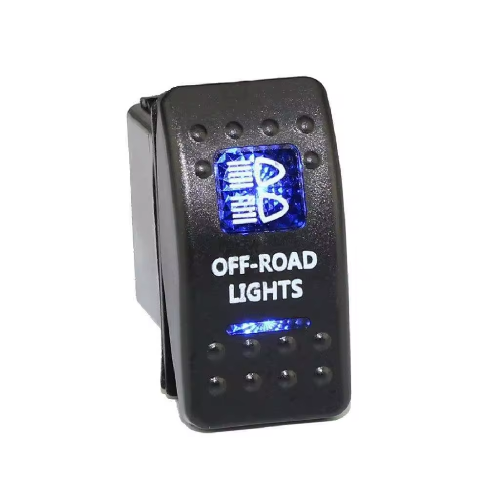 12V 24V LED Illuminated Rocker Switch Custom Boat 12 Volt Waterproof Marine Lighted Rocker Toggle Switch for Car Truck RV UTV
